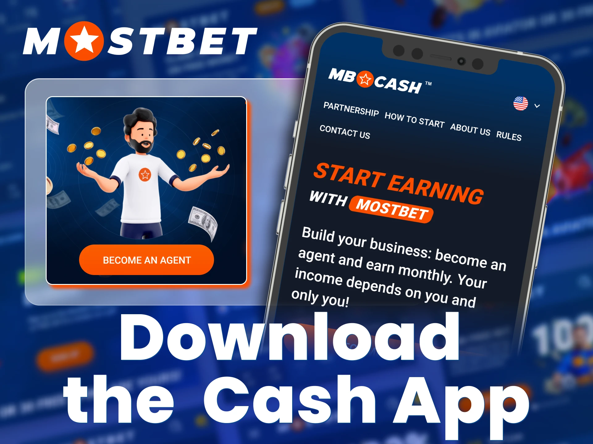Manage your earnings on-the-go with the Mostbet Cash Agent app.