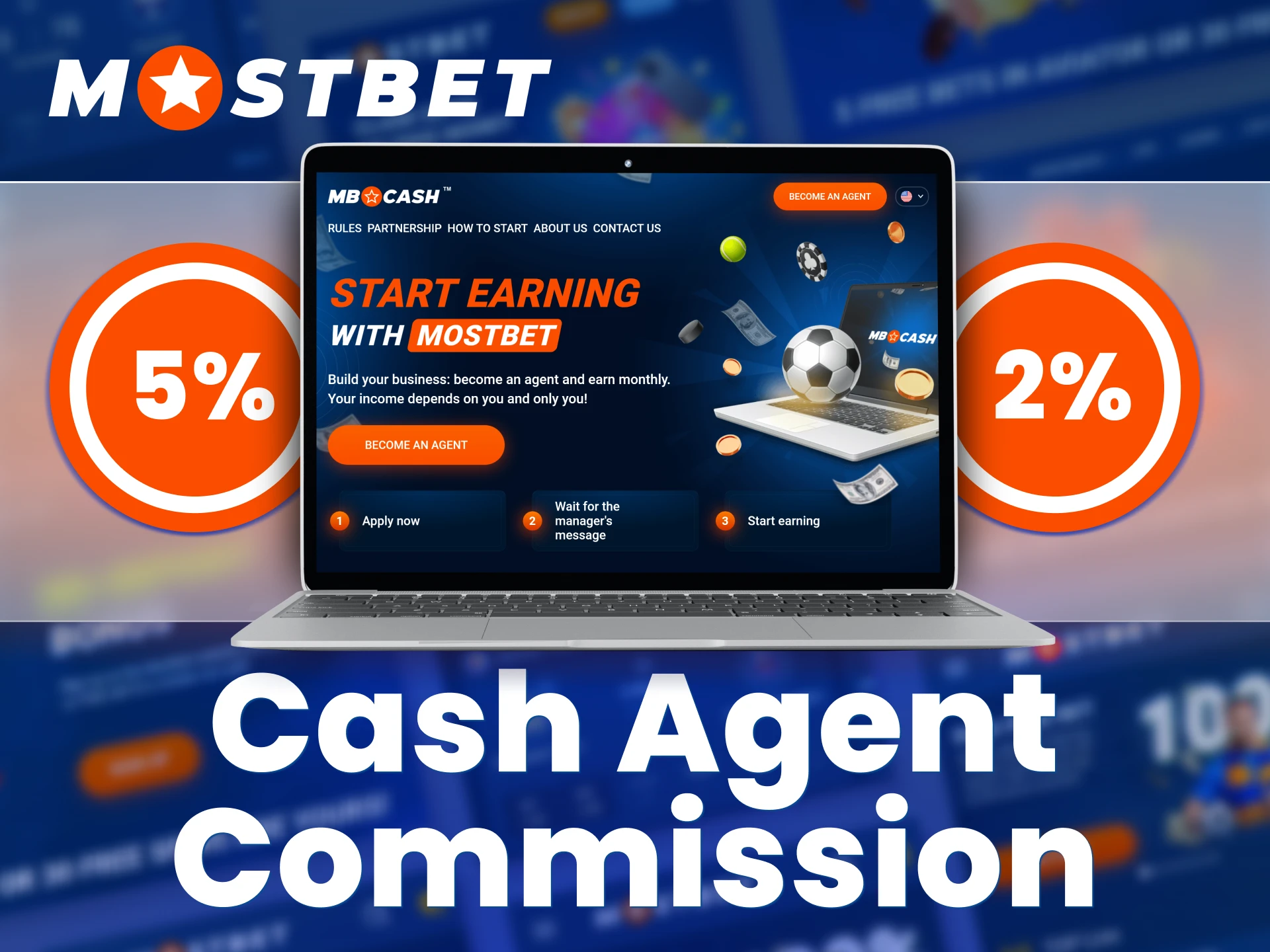 Start earning with Mostbet's Cash Agent commissions.
