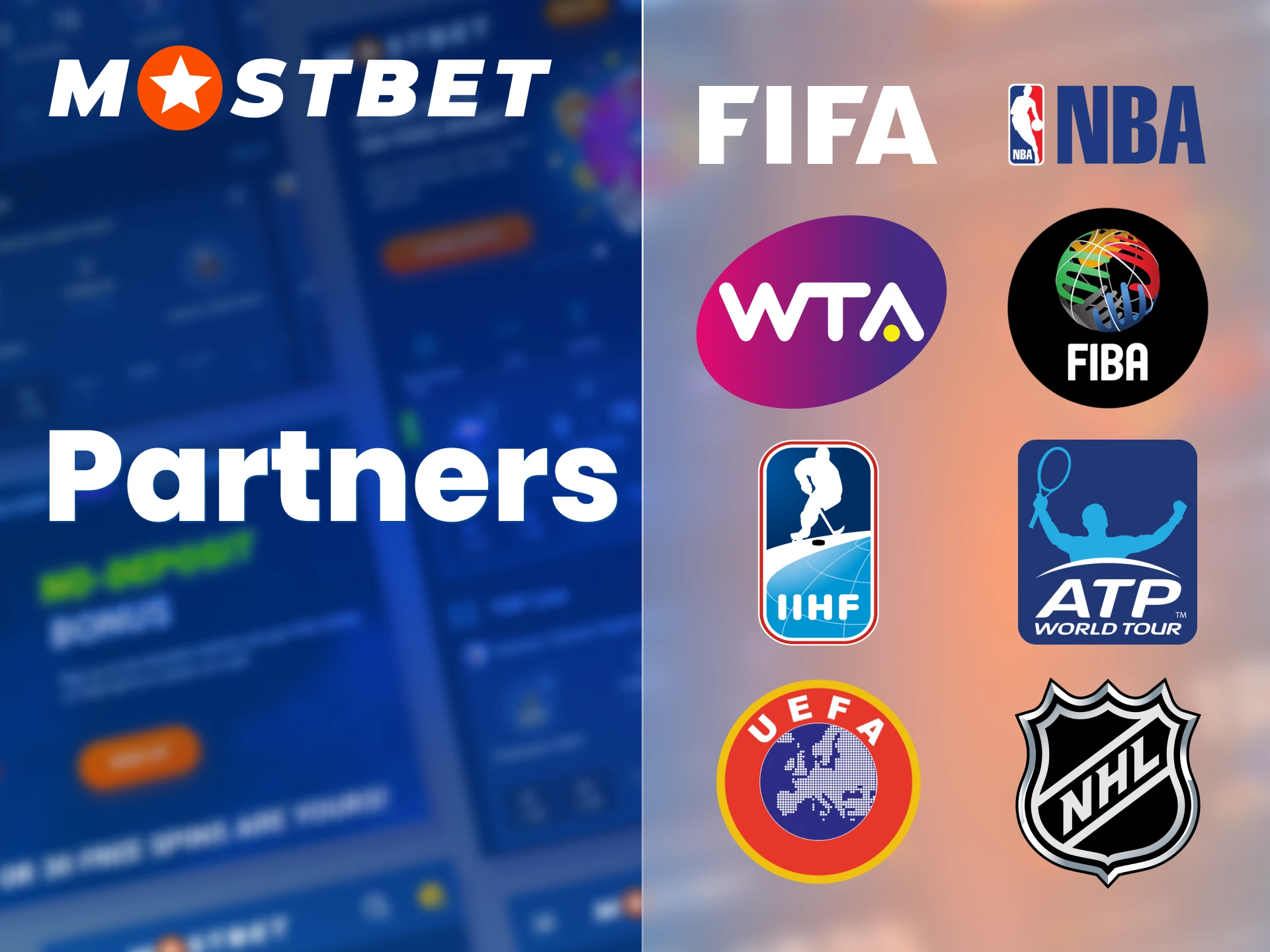 Mostbet collaborates with top-tier sports organizations.