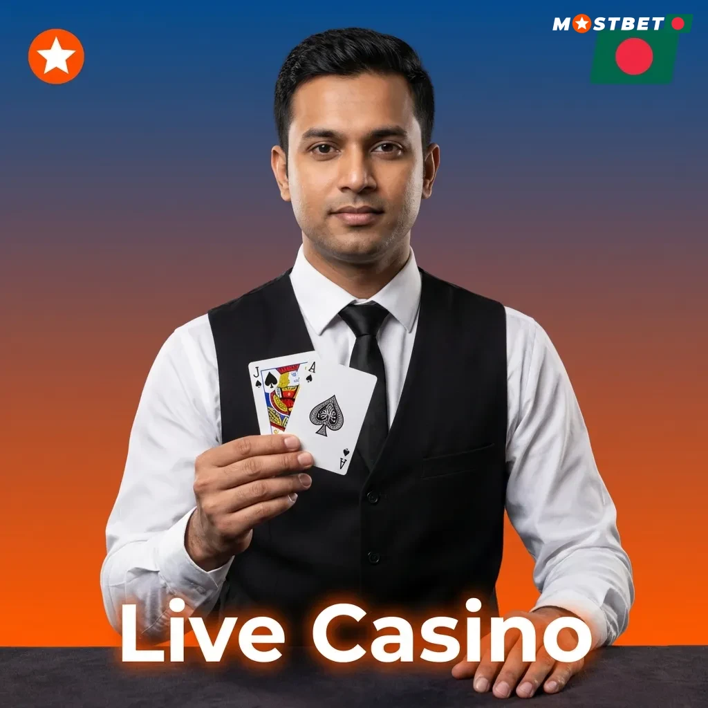Professional dealer at live casino table streaming in HD with roulette wheel and cards visible.