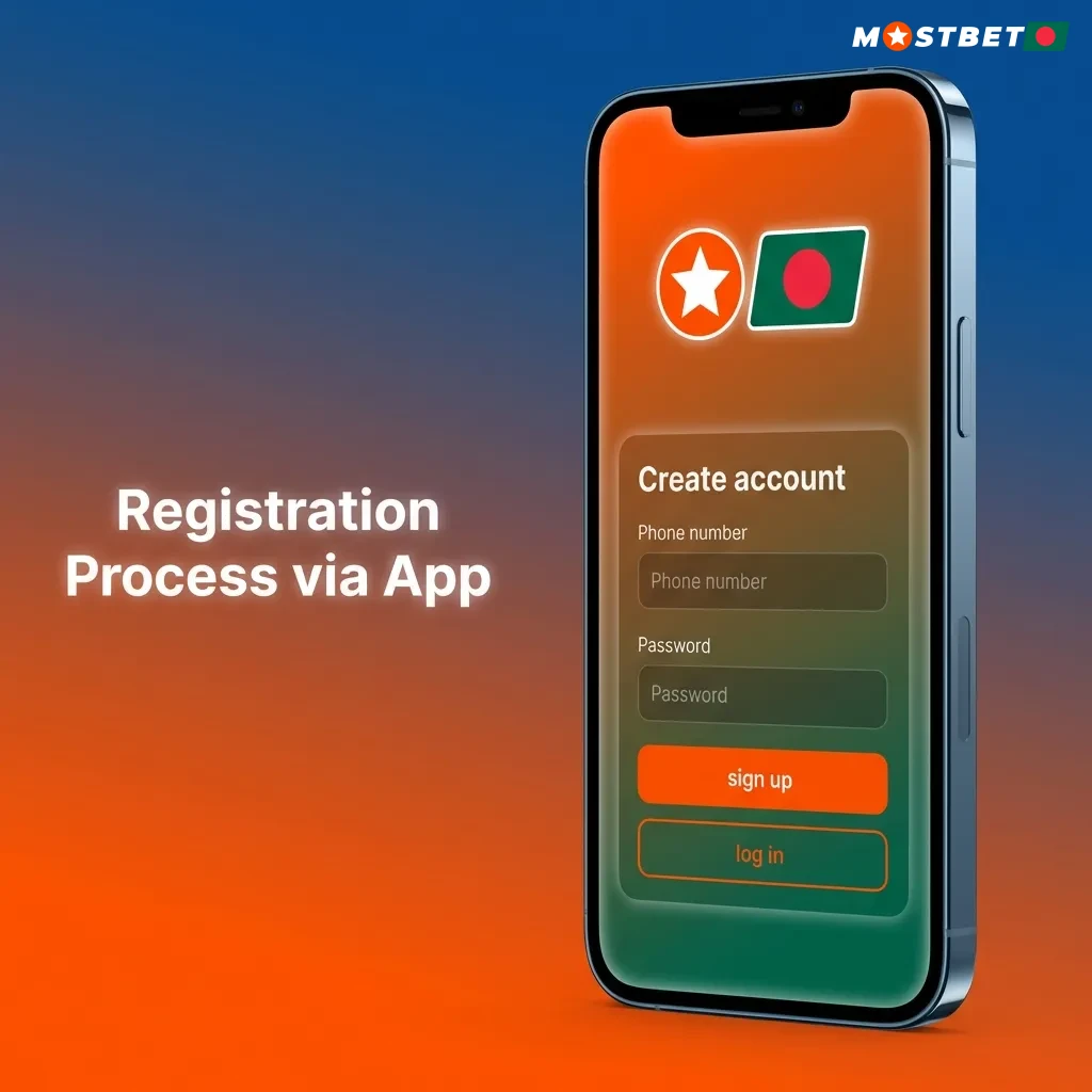 Step-by-step mobile app registration screen showing green Register button and account creation options