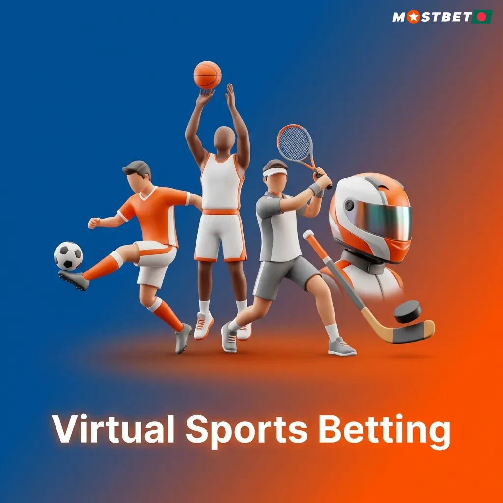 Computer-generated virtual sports betting interface showing simulated football, horse racing, and tennis matches.