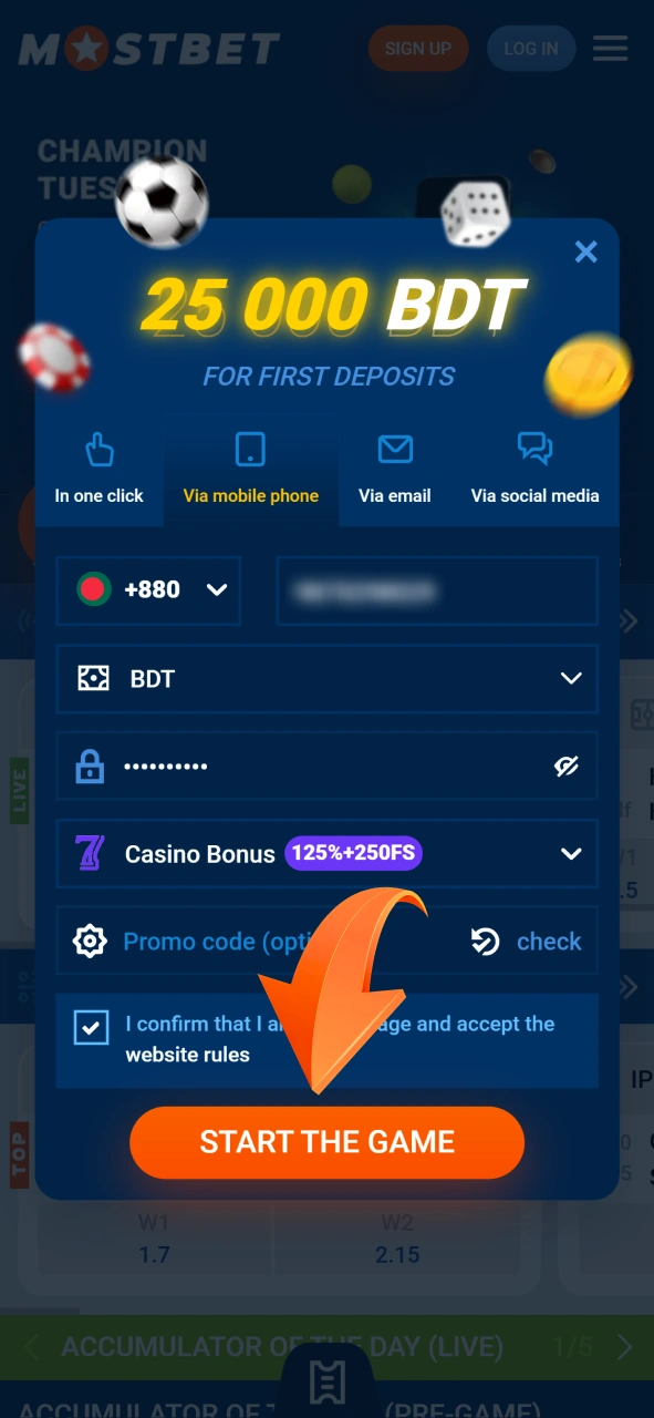 Follow these simple steps to create a new player profile and start playing Aviator at Mostbet.