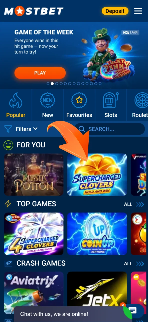 Find out how to browse the lobby and choose the best casino games at Mostbet.