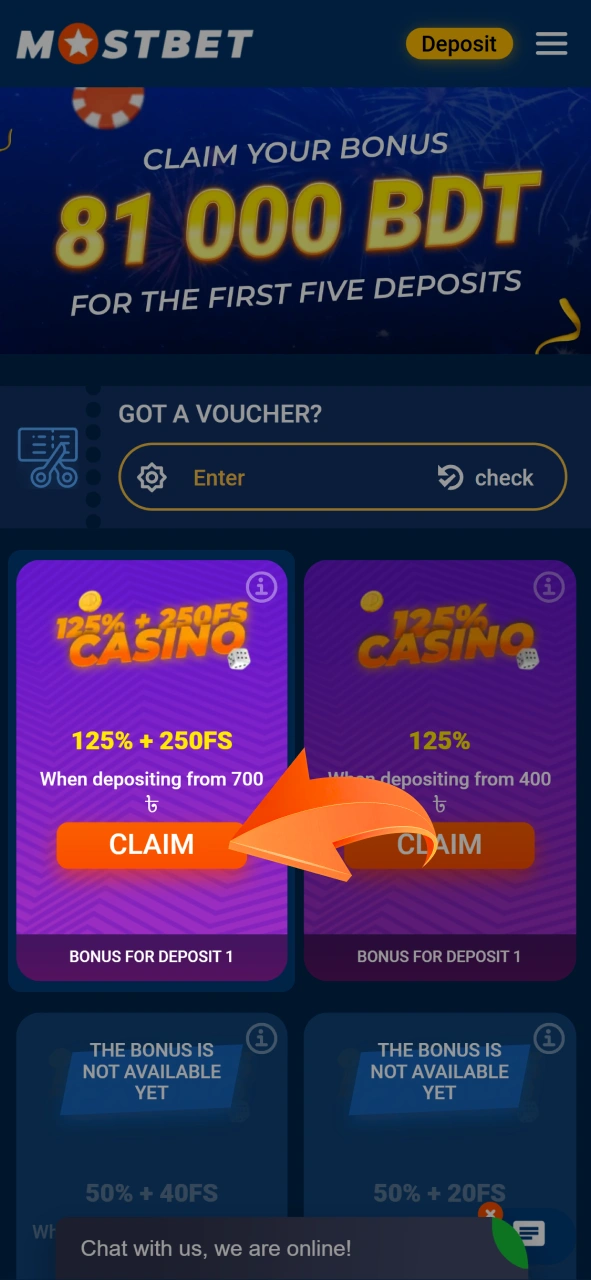 Discover how to easily claim your welcome package after joining Mostbet.