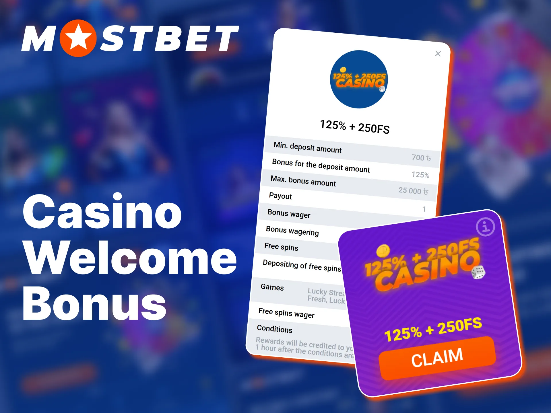 Claim your generous casino welcome bonus at Mostbet to start playing with extra funds.