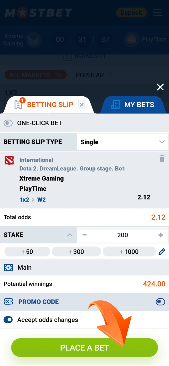 Find out how to select a match and place your winning eSports bets at Mostbet.